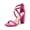 HOT PINK, variant on 4 inch High Heels for Women Chunky Block Cross Strap Open Toe Dress Sandals for Wedding Bridal Evening Homecoming Prom