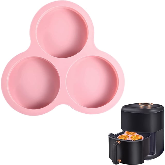 1 pieza de silicona para freidora de aire, sartén para huevos, freidora de aire reutilizable, molde para panqueques, molde de silicona para huevos fritos, molde para magdalenas de silicona TUNC Sencillez