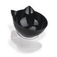 thumbnail image 2 of Greeniant Cuenco para mascotas antideslizante, contenedor de agua potable inclinado de 15 ° con soporte elevado, protección para la columna vertebral, Suministros para gatos 1 Cuenco Negro Greeniant PT000726-03, 2 of 6