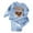 Blue, variant on WOYY Infant Boys Flannel Pajamas Bear Embroidery Long Sleeve Top Pants Pjs, Sizes 18-24M