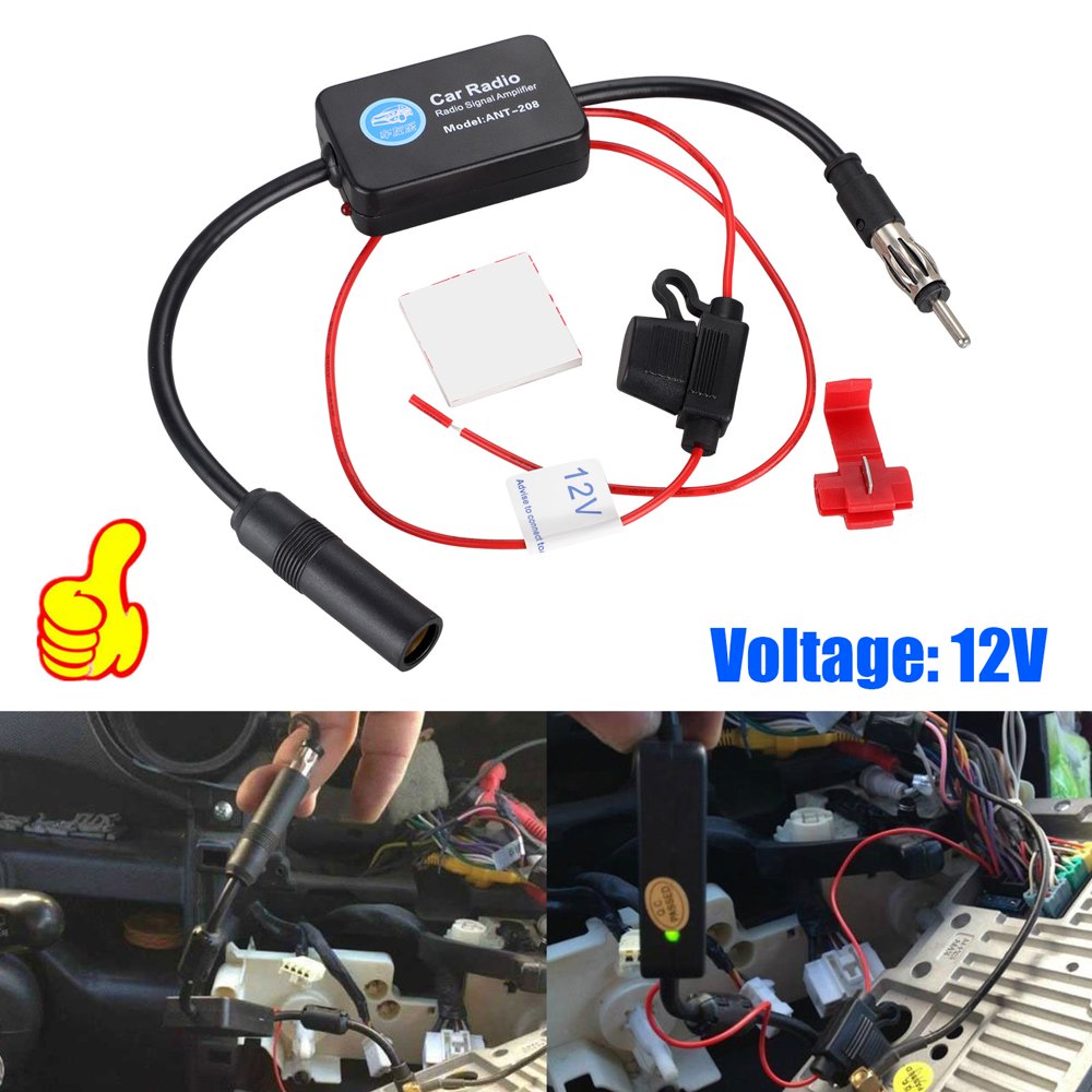 Antenna Amplifier for Car, TSV Compact FM Radio Antenna Amplifier with