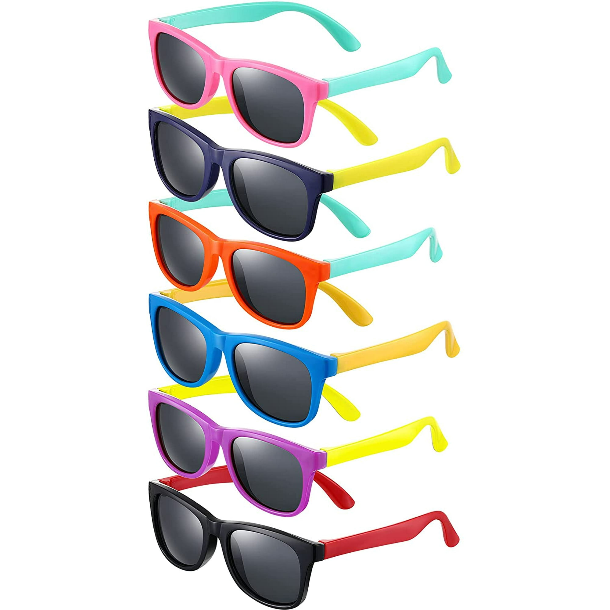 Bqhagfte 6 Pairs Kids Polarized Sunglasses Tpee Rubber Flexible Sunglasses Unisex Polarized Sunglasses Stylish Sunglasses For 3 10 Years Old Kids Boys
