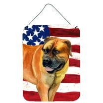 Carolines Treasures BB9646DS1216 Boerboel Mastiff Patriotic Wall or Door Hanging Prints 12WX16H multicolor