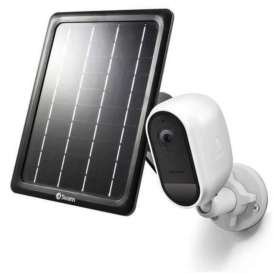 Swann Wire-Free White 1080p Security Camera with Solar Charging Panel & Outdoor Stand