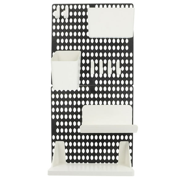 BRIGHTFUFU Wall Peg Board Organizer Pegboard Accessory Plastic 1Pack Bathroom