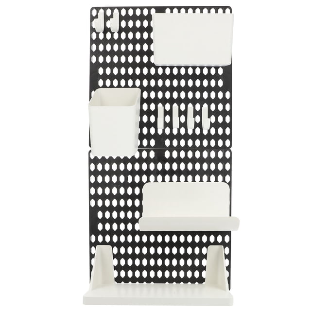 UPGRATOR Storage Shelf with Pegboard Pegboard Wall Organizer Accessories Plastic 1Pack Home Use