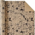 thumbnail image 2 of Kraft Gothic Wrapping Paper - Mini Roll - 17 Inch x 16.5 Feet - Vintage Medical Wrapping Paper for Halloween Deco, Birthday Gift Wrap, 2 of 4