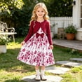 thumbnail image 2 of CUZIBR Kids Seasonal Dress Girls With Solid Color Jacket Floral Pattern Sleeveless Long Sleeve Dress Outfit Sets Fall Clothes Sets,,4-5 Years, 2 of 9