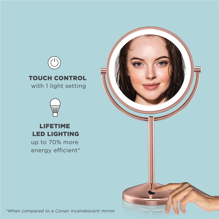 Infinity Pro Reflections Double-Sided Mirror, Rose Gold, 1x/10x