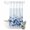 Light Blue, variant on No Hook Shower Curtain, Blue Blooms Floral Shower Curtains for Bathroom with See Through Top Window, Farmhouse Spring Flowers Botanical Waterproof & Washable Bath Curtain Stand Up Stall 36"x72"