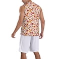 thumbnail image 2 of Honeii Fall 70s Groovy Hippie print basktball shirt for men and women, Unisex basketball jersey for Theme party-4X-Large, 2 of 6