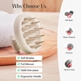 thumbnail image 3 of HEETA Scalp Massager Hair Growth, Exfoliator for Dandruff Removal & Relaxation, Shampoo Brush Fit Wet Dry Hair Use, Beige, 3 of 8