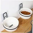 thumbnail image 6 of Soimiss Dog Bowl Hanging Rack Black Punch Free Wall Mount for Pets 1Set, 6 of 7