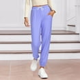 thumbnail image 2 of Womens Joggers with Pockets, Drawstring Sweatpants, High Waisted Pajama Bottom Jogger Pants Loungewear, 2 of 7
