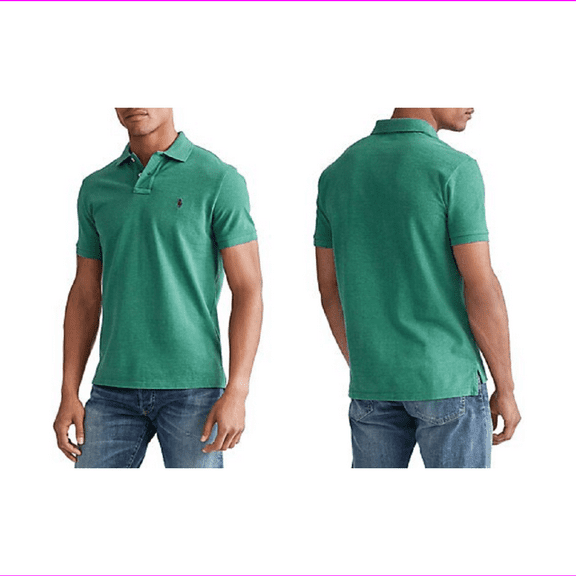 Polo Ralph Lauren Men's Custom Slim Fit Mesh Polo green size 2LT