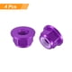 thumbnail image 3 of Tuercas de bloqueo hexagonales con inserto de nylon Uxcell, paquete de 4 - Tuerca autolock M5 x 0.8mm de aleación de aluminio, tuerca de bloqueo de brida anodizada para sujetadores (Púrpura), 3 of 6