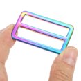 thumbnail image 4 of Uxcell Tri-Glide Slide Buckle Metal Webbing Strap Fastener for Backpack and Clothing Straps Replacement 38mm, 4 of 6