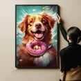 thumbnail image 4 of Nova Scotia Duck Tolling Retriever Art Canvas Fun Popcorn, Donuts and Lollipops Dogs. Watercolor Art Print, Canvas Canvas for wall decor living room, Bedroom, Bathroom. Funny Wall Art Decor, 4 of 4