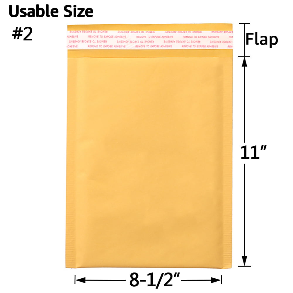 25/50/100 Kraft Bubble Mailers Padded Envelope Shipping Bags Seal Any Size 