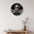thumbnail image 3 of Reloj de pared con disco de vinilo silencioso creativo, decoración de pared Café Zulema Reloj de pared, 3 of 8
