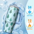 thumbnail image 4 of Festive Holiday 30oz Stainless Steel Coffee Tumbler with Handle and Straw, Christmas Leak Proof Insulated Mug Cup, Gift for Women Men, 4 of 5