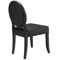 thumbnail image 3 of Modway Button Dining Vinyl Side Chair in Black, 3 of 4