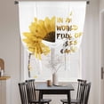 thumbnail image 3 of Yellow Sunflower Balloon Curtains 63 Inch Length for Living Room/Bedroom, Floral Rustic White Quotes Rod Pocket Privacy Door Curtains Decorative Tie Up Shade for Window 52"x63", 3 of 8