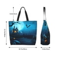 thumbnail image 5 of Cauagu Happy Halloween-1 Print Women Large Capacity Tote Bag - Casual Shoulder Bag Fashion Handbag Shopping Bag Daily Bag Hobo Bags for Travel Work and Shopping, 5 of 8