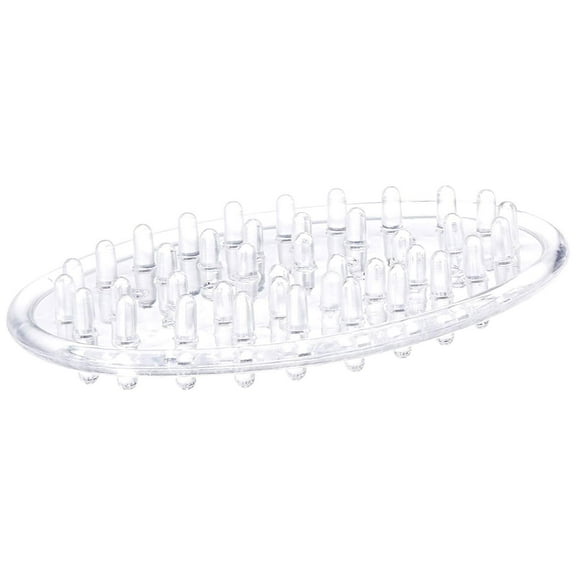 InterDesign 30100 Clear Plastic Soap Dish & Holder