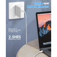 thumbnail image 3 of fafa-Mac Book Pro USB C Charger, 96W USB C Fast Charger Power Adapter Compatible with New MacBook Air 13 Inch & MacBook Pro 16" 2021 2020 2019 2018, with 6.6ft USB C Cable, 3 of 4
