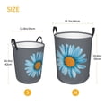 thumbnail image 5 of PHELIKA Dark Blue Turquoise Chamomile Flower 01 Laundry Basket 65L Large Foldable Round For Dirty Clothes Toy Storage, 5 of 6