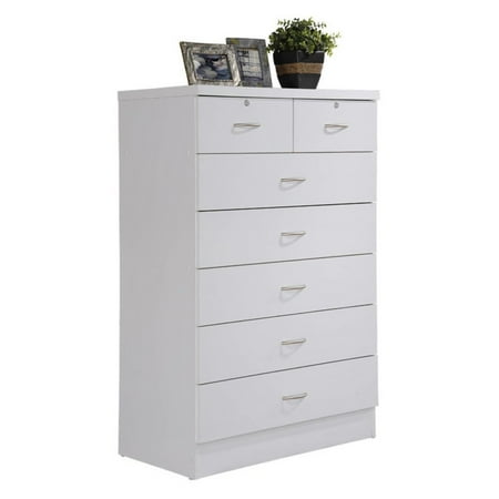 Hodedah Imports 7 Drawer Chest with Locks