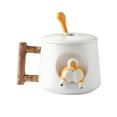 thumbnail image 2 of 3D Shiba Inu Tail Ceramic Mug 420ml, Woodgrain Handle with Claw Spoon for Coffee Tea & Home Decor, 2 of 4