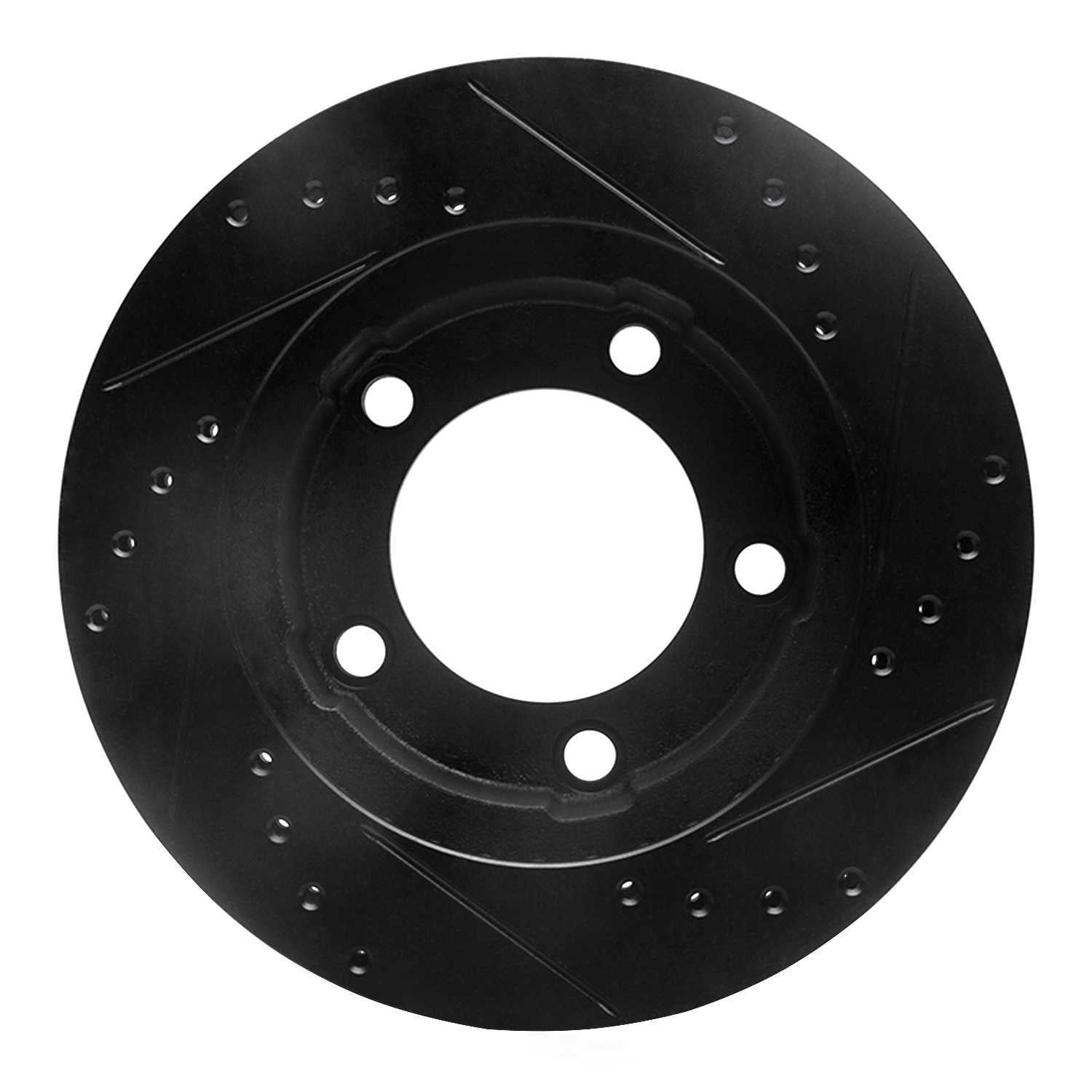 Dynamic Friction Company 633-40057L DFC Brake Rotor - Drilled And Slotted - Black