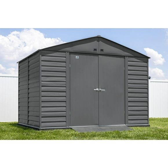 Arrow Select Steel Storage Shed, 10x8, Charcoal
