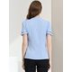 thumbnail image 5 of Top Elegante De BluDe ManCorDe OficiDe Las Camisas Del Cuello De PajariDe Las Mujeres Azul claro L, 5 of 6