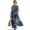 Blue Mountain Tree Leaf, variant on Crane Mountain Cherry Blossom Print Women Tank Sundress Casual Sleeveless Round Neck Loose Wrinkle-Free Long Maxi Vacation Dress Linen Cocktail Party Madi Dresses with Pockets, Size M