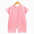 thumbnail image 2 of Baby Onesies Boy Unisex Baby Cotton Romper Boys Short Sleeve One-Piece Jumpsuit Infant Snap Up Bodysuits Summer Outfits 0-24M, 2 of 4