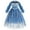 Dark Blue, variant on Girls Velvet Elsa Costume Princess Dress Halloween Cosplay Birthday Party Outfits