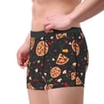 thumbnail image 2 of Kdxio Men's Boxer Briefs with Pizzas Mushrooms Print - Comfortable and Breathable Underwear for Everyday Wear, 2 of 5