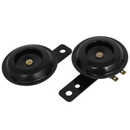 Black Horn Plug - Unique Bargains 12V Black Electric Universal Horn Car Motocycles Trumpet 2Pcs