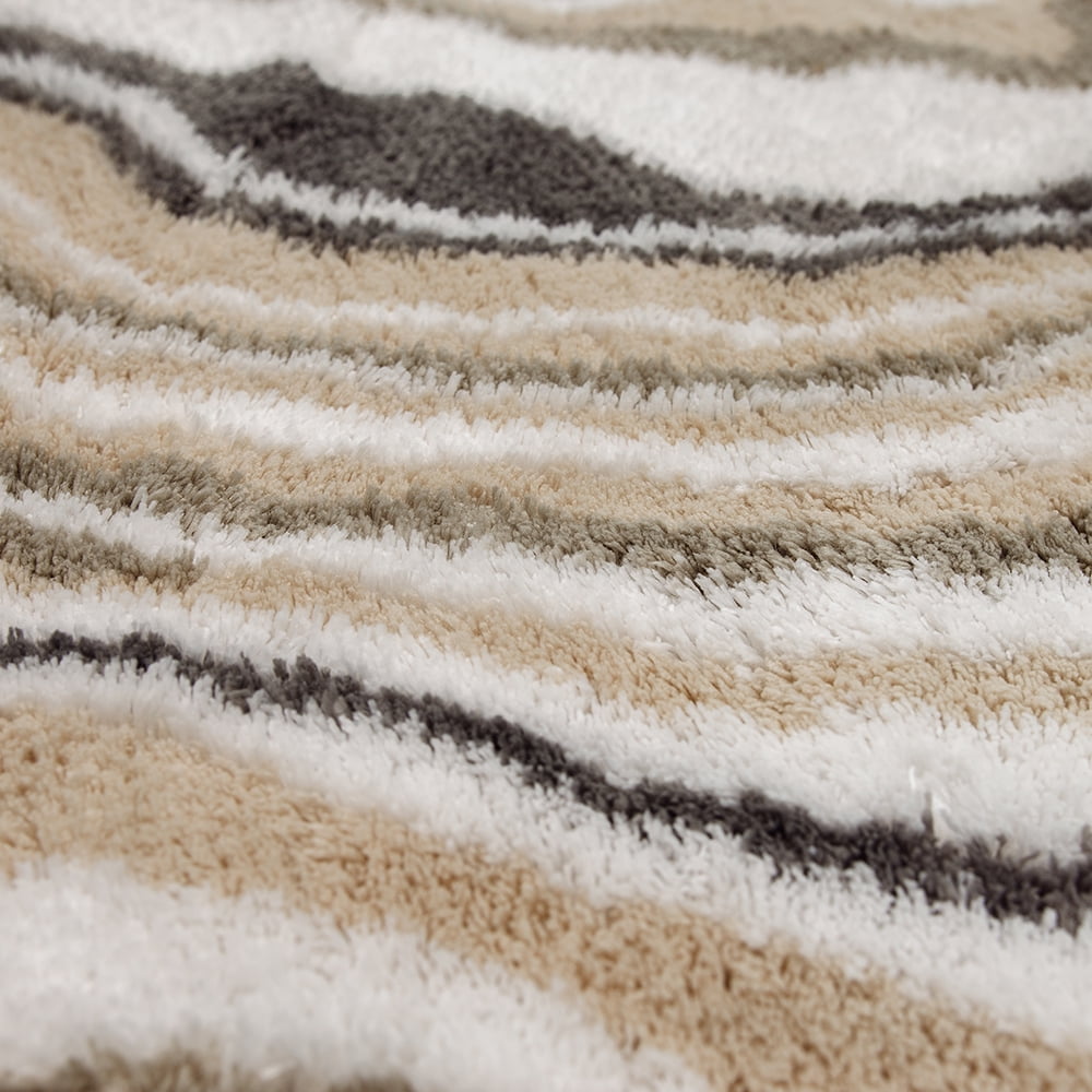 Mohawk Home Serpentine Bath Mat, Taupe, 1' 9" x 2' 10"