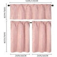 thumbnail image 5 of Christmas Blush Kitchen Curtains 36 Inch Length- Black Out Curtain Panels for Kitchen Decoration Thermal Insulating Blackout Drapes/Draperies for Small Window(52X18+26X36 Inch,Blush,3 Pieces), 5 of 6