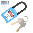 thumbnail image 1 of Lockout Tagout Kit, 5Set 38mm Lockout Tagout Lock Nylon Durable Dustproof Insulated   Set Security  With 10 Keys For Chemicals Power Plants, 1 of 8
