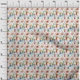 thumbnail image 3 of oneOone Cotton Jersey White Fabric Circus Craft Projects Decor Fabric Printed By The Yard 58 Inch Wide-aB, 3 of 5