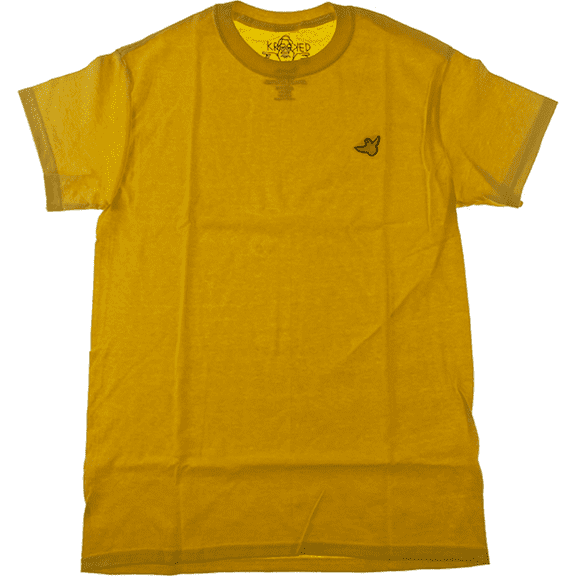 Krooked Birdie Short Sleeve T-Shirt Yellow, Small, Men's