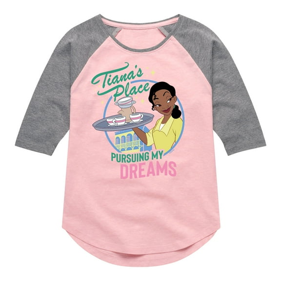 Disney Princess - Tianas Place - Toddler And Youth Girls Raglan Graphic T-Shirt