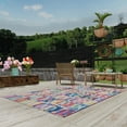 thumbnail image 3 of Unique Loom Outdoor Modern Collection Area Rug - Tiles (5' 3" x 8' Rectangle Multi/Blue), 3 of 9