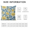 thumbnail image 5 of Autua Spring Pillow Covers, Watercolor Blue and Yellow Flower Decorative Throw Pillows,Vintage Plant Floral Summer Seasonal Outdoor Decor Pillowcase Cushion Cover for Couch Sofa 22x22in, 5 of 5