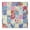 Patchwork Pioneer Flower, variant on Teal Paisley Pattern Square Fitted Tablecloth with Elastic Edge,Square Table Cover,Washable Elastic Table Cover for Home Kitchen Party Decor 34"x34"